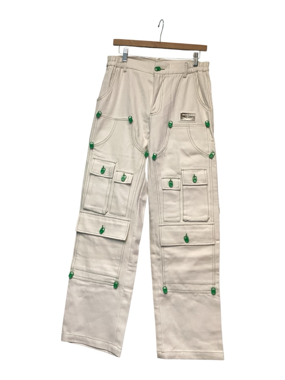 White Claw X Tombogo White Cargo Style Pants-2